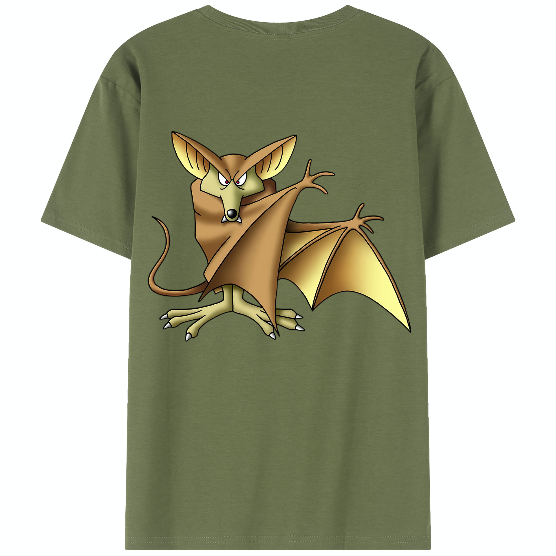 （画像用） ドラゴンクエスト Doragon Kuesuto Dragon Quest 綿100％半袖Tシャツ（背面プリント）
